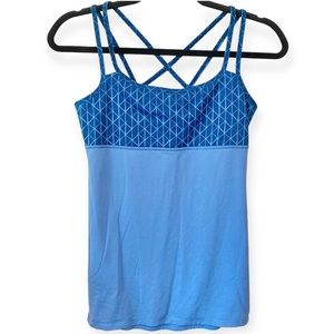 Girls Ivivva Break Beat Tank Top Size 14 Periwinkle Blue Strappy Lululemon Criss